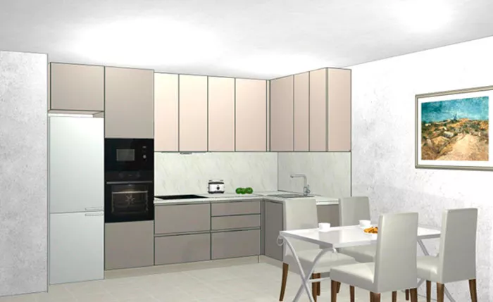 Угловая кухня в московской новостройке - фото №2