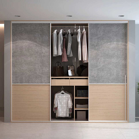 Трёхдверный встроенный шкаф-купе - детальное фото № 1