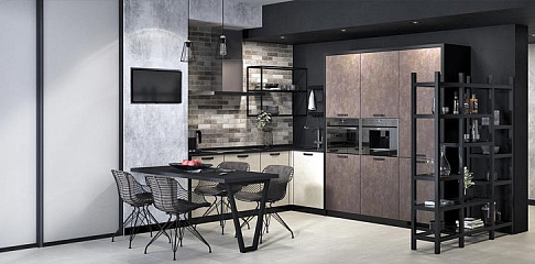 Кухни в стиле лофт: 100 фото дизайна интерьера