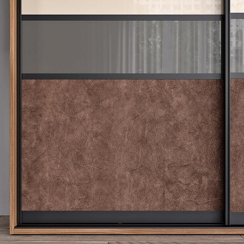 Шкаф-купе в гостиную с полками и столом - детальное фото № 6