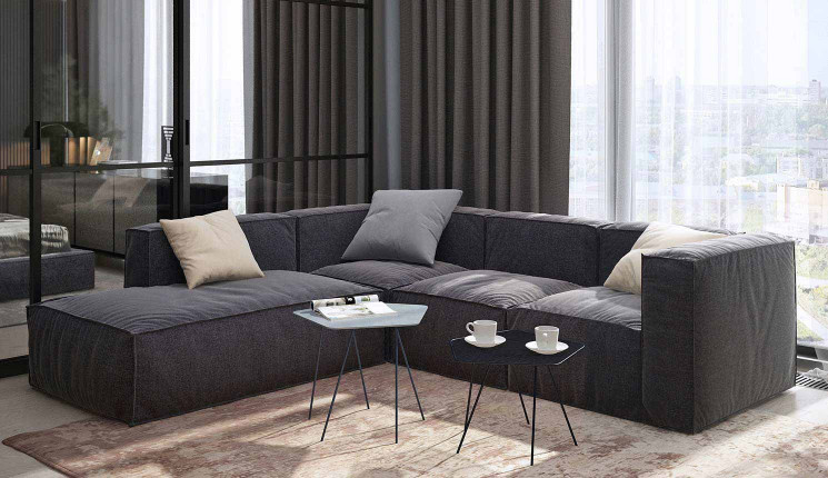 Угловой модульный диван Уно в гостиную